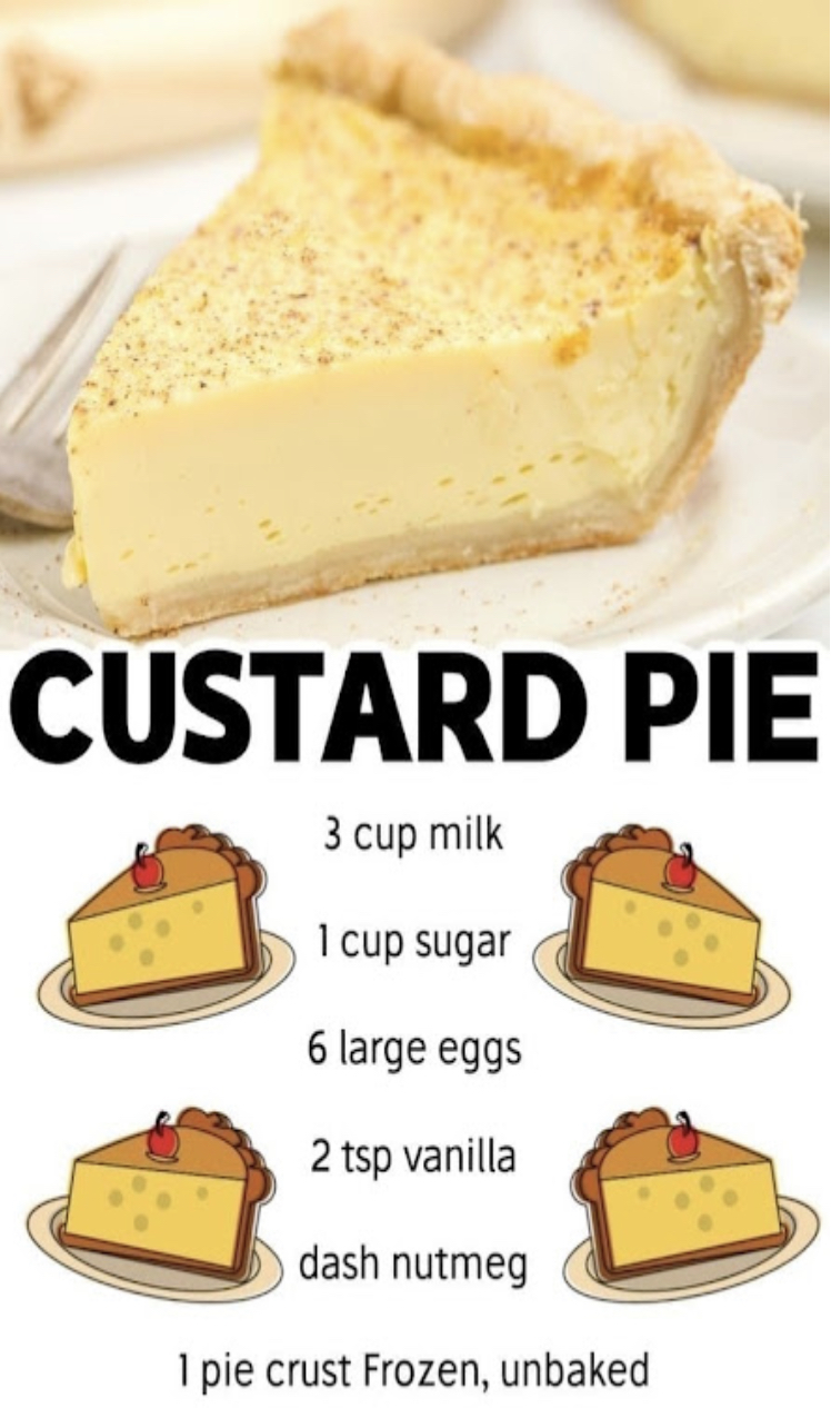 Old-fashioned CUSTARD PIE