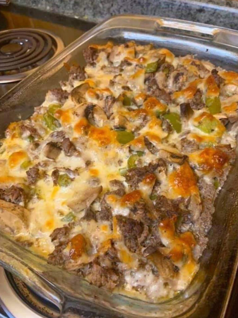 Philly Cheese Steak Casserole