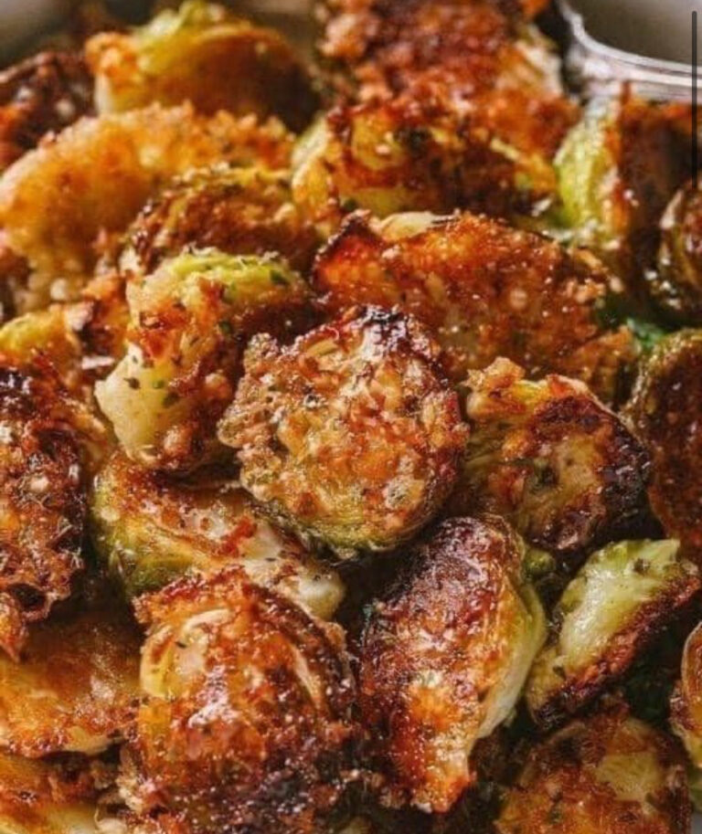ROASTED BRUSSELS PARMESAN GARLIC